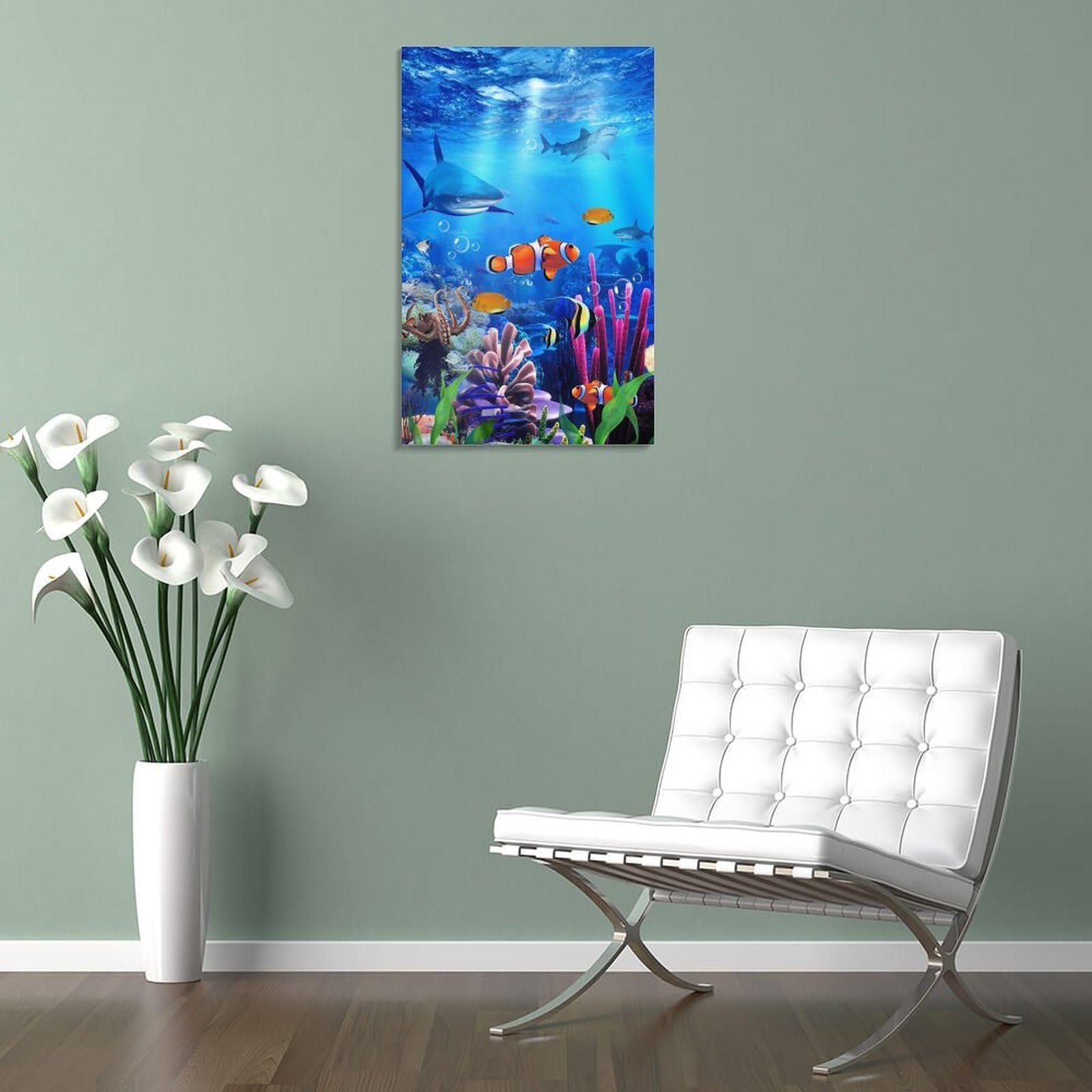 Amazon.co.jp: 絵画 海底サンゴの世界インテリア 絵画 興味深い